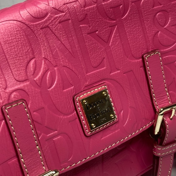 Dooney & Bourke Retro Embossed Pink Safari Crossbody Purse Shoulder Bag - Picture 13 of 16